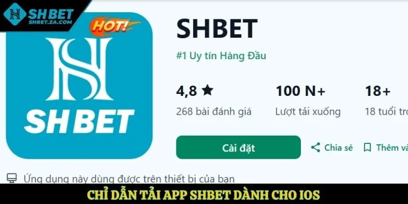 Chỉ dẫn tải app SHBET dành cho IOS